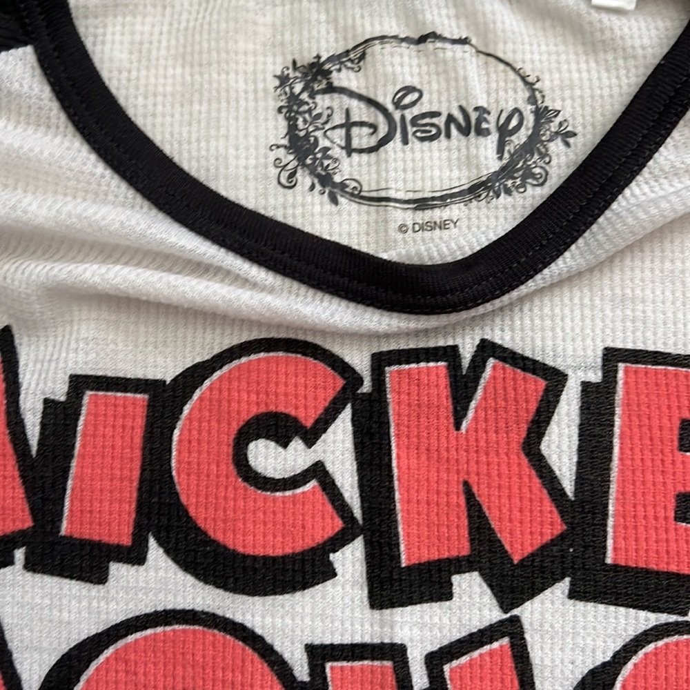 Rare MICKEY MOUSE STEAMBOAT WILLIE long sleeve TOP SHIRT Raglan Sleeve - Picture 4 of 4